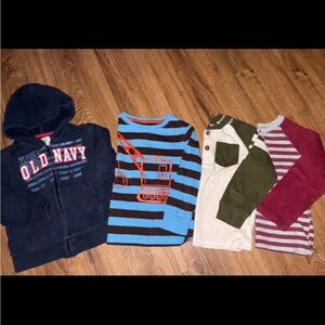 Toddler Boy 4T Sweatshirt and Long Sleeve Shirts Bundle